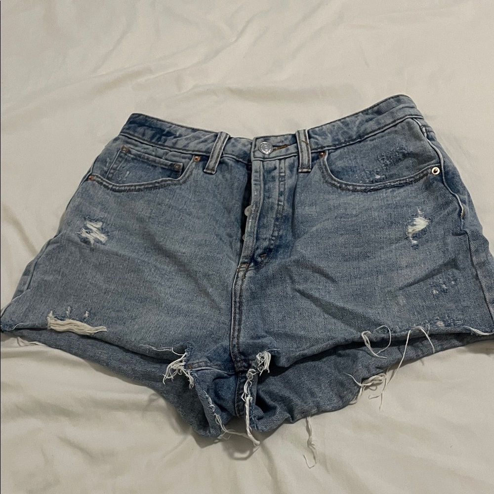 Wild Fable Light Blue Distressed Jean Shorts